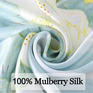 luxury kerchief square 53*53cm100% silk scarf bandana for woman