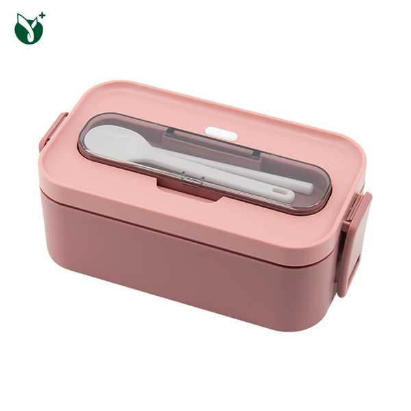 Famous Food Container Box Plastic Manufacturer - Double Layer Lunch Box with Tableware – Younghome