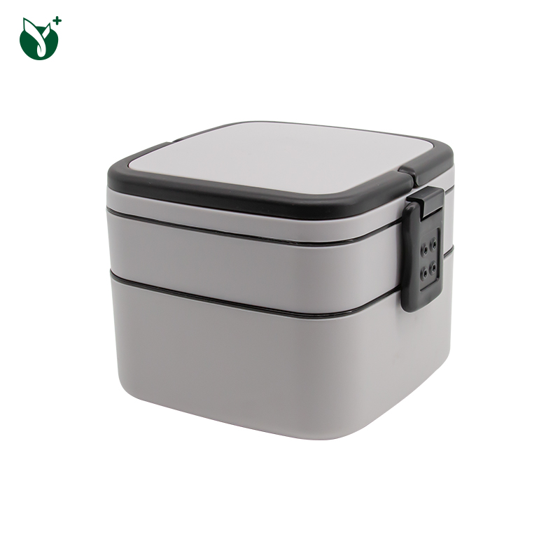 Good-Plastic-Square-Double-Layer-Lunch-Box