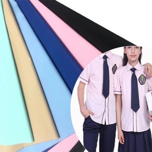 Yarn Dyed 65 Polyester 35 Cotton Fabric Primary school shirt fabric solid color YA01030