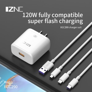 XGC290 Portable 120W USB Mobile Phone Charger Super fast charging for laptop