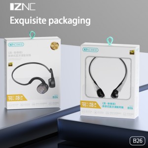 B26 Sports over the ear true wireless earbuds tws Bone conduction Bluetooth earphone for Running