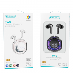 Wholesale B45 BT v5.3 transparent tws bluetooth In-ear earbuds true wireless type c earphones Auriculares headphones Headset