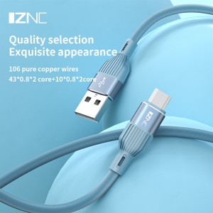 66w mobile phone 6A fast charging micro usb type c and lightning Soft Power USB Data cable for iphone 1m for huawei xiaomi