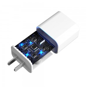USB C 35W GaN Teicneòlas siubhal luath super Fast Charger Type c port 20w fòn charger Cìs luath