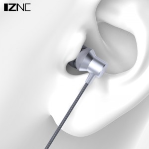 Wholesale price High quality gray wired earphone 3.5 mm sport music stereo metal earbuds TYPE-C headphones in- ear with mic for mobile phones
