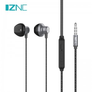 N01/N38 Fashion design metal case 3.5mm wired earphones in-ear earbuds with microphone for android