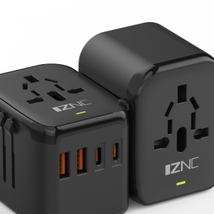 IZNC Worldwide universal travel adapter with 2 usb and type-c Electrical Plug Socket Outlet Converter for USA EU UK AU