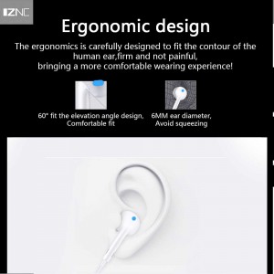 N14 N15 most durable iphone 12 Lightning wired in ear earphones earbuds with mic with Crystal box design