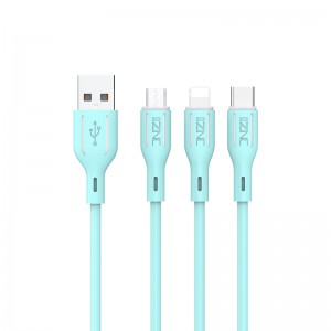 C125 C126 C127 6A soft Silicone usb fast charging USB C to Lightning data cable for iPhone and Samsung