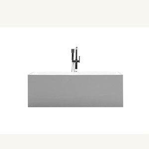 White Bathtub Acrylic Freestanding Bathtub ရေချိုးခန်း ရေချိုးကန် Modern Drainer အွန်လိုင်းနည်းပညာပံ့ပိုးမှု