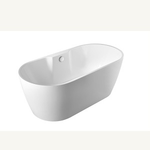 Cupc Certified 67" Acrylic Oval Free Standing Bathtub Soaking Freestanding Bath Tub Modern Relax Soaking