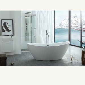 Phòng tắm di động acrylic Bồn tắm đứng miễn phí Bồn tắm trắng ngâm cho người lớn