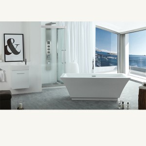 Ipasibo ang Gidak-on Ma-ayo nga CUPC Bath Tub Adult Luxury Soaking Solid Surface Freestanding Bathtubs
