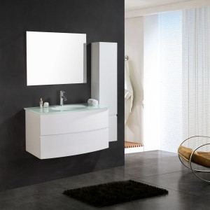 उच्च गुणवत्ता वाले आधुनिक एलईडी बाथरूम मिरर कैबिनेट, सफेद स्लेट काउंटरटॉप, सिंक के साथ स्पेस बाथरूम कैबिनेट सेट