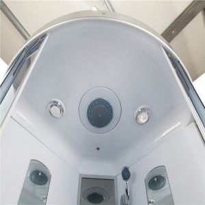 Cameră de duș cu sticlă temperată pentru masaj la picioare la coner