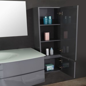 Bathroom Vanity with TOP Sink Modern Floating Bathroom Cabinet Vanity Set with Smart Mirror