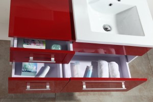 High-Quality Light Luxury Bathroom Cabinet – 2023 MDF Material JS-B2005R