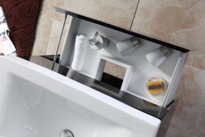 خزانة حمام ذات طراز فاخر – مادة MDF عالية الجودة JS-9004