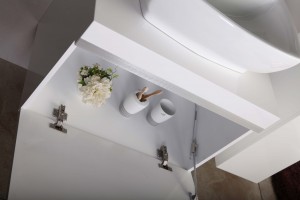 2023 Высококачественная роскошная белая тумба для ванной комнаты – JS-9009
