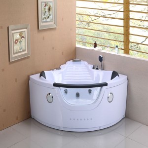 Prabangios baltos spalvos ABS masažinė vonia JS-8603 namų interjerui