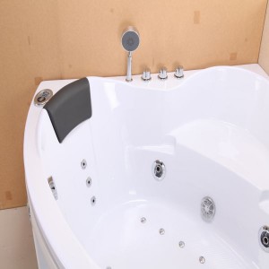 නව නවීන නිර්මාණය ABS White Massage Bathtub JS-8601