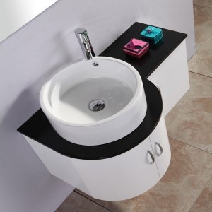Высококачественный материал Белый шкаф для ванной комнаты JS-B007
