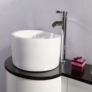 Babban Material Farar Bathroom Cabinet JS-B007