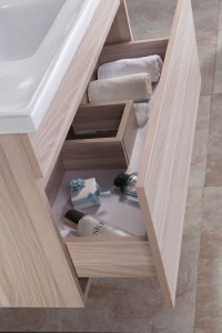Armoire de salle de bain chic – Design de luxe léger et élégant et matériau MDF JS-8603