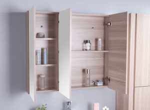Armoire de salle de bain chic – Design de luxe léger et élégant et matériau MDF JS-8603