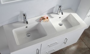 Stilīgs vannas istabas skapis — augstas kvalitātes MDF materiāls un viegls luksusa stils JS-8650W