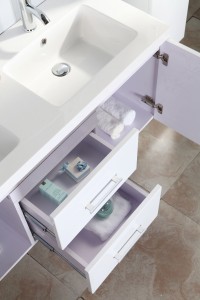 Elegante mobiletto da bagno – Materiale MDF di alta qualità e stile leggero e lussuoso JS-8650W