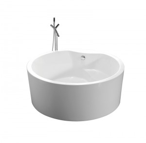Bagong produkto na pabilog na hugis banyo freestanding soaking malaking sukat banyo acrylic bathtub