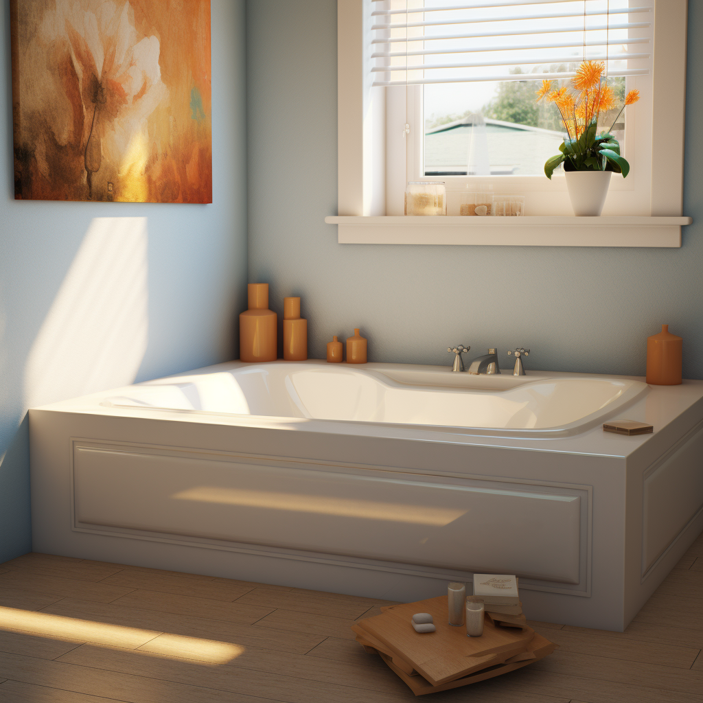 Luxury meets comfort: alcove tub for relaxing bathing