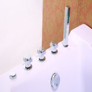 Сучасная белая масажная ванна з гідрамасажам на 2 месцы оптам з тэхнічнай падтрымкай у Інтэрнэце