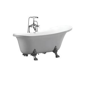 Aquacubic High Quality Freestanding Acrylic Clawfoot Soaking Bathtub