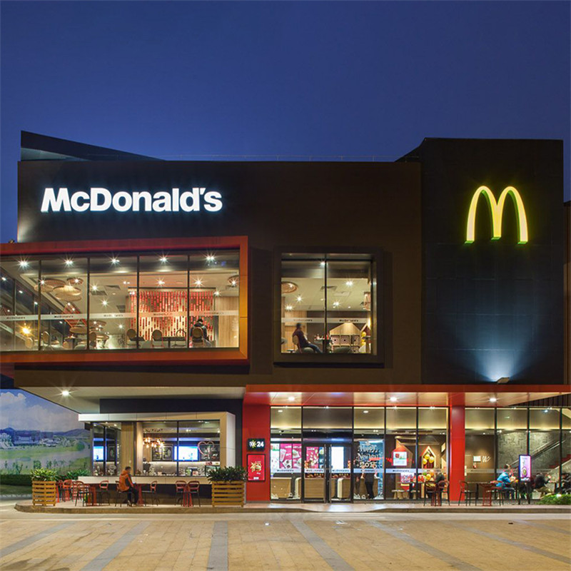 Знаци на Мекдоналдс за фасадни знаци Знаци за кабинет со ЛЕД лого 01