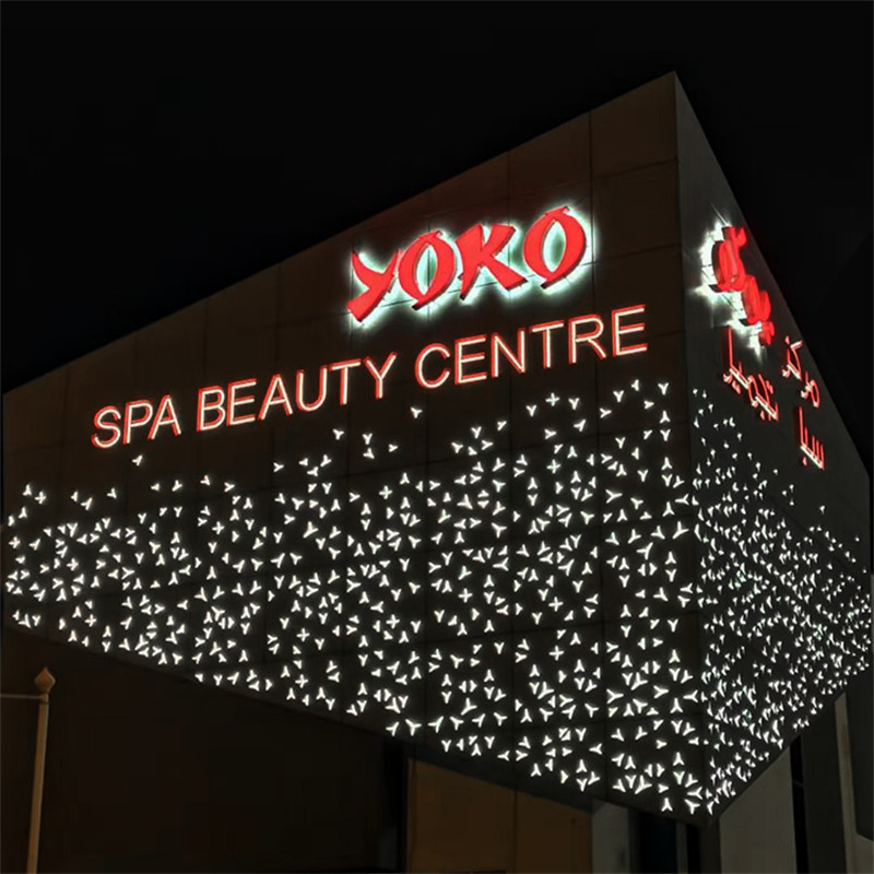 SPA Beauty Salon High Rise Letter Sign Illuminated Building Sign Logo 02