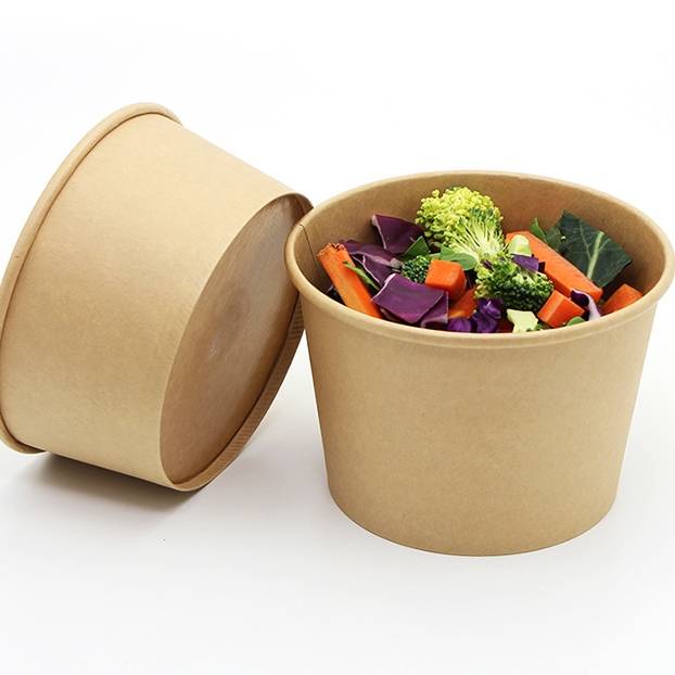 Paper soup cup with lid
