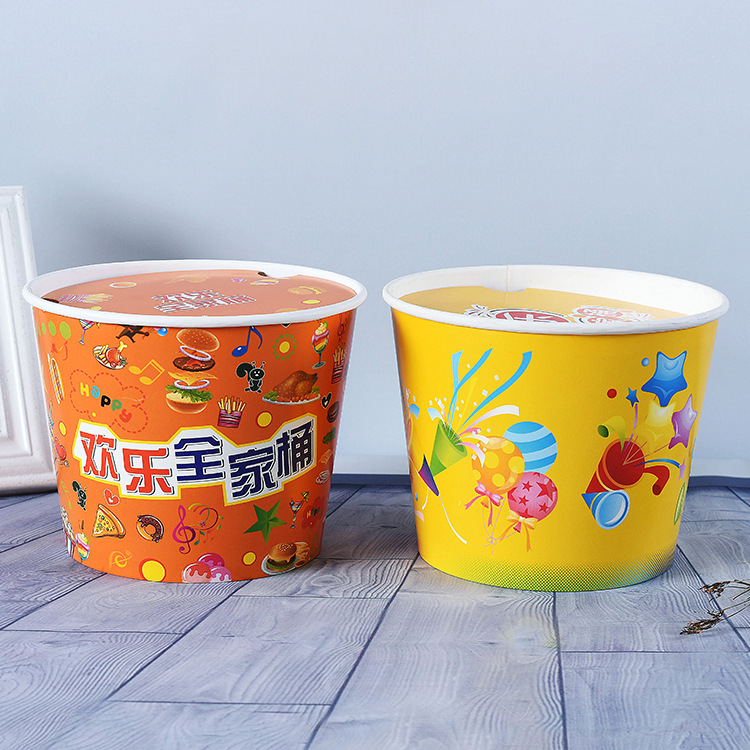 Popular fried chicken paper bucket fast food cup take away