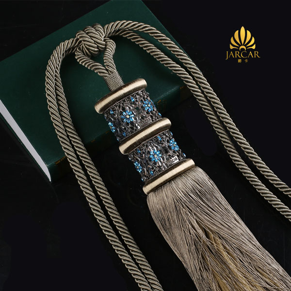 Chinese Style Hollow out Design Curtain Tassel Wall Hook Curtain Tieback Rope Curtain Tieback Tassels Hanging Tassel