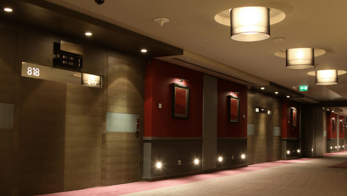 Lighting in hotels