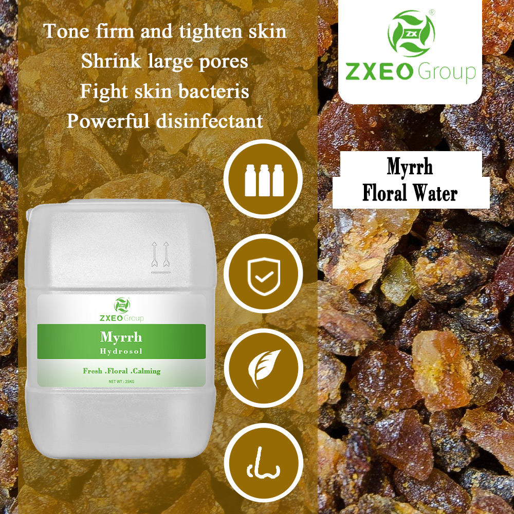 100% pure natural myrrh floral water for face body mist spray skin & hair care