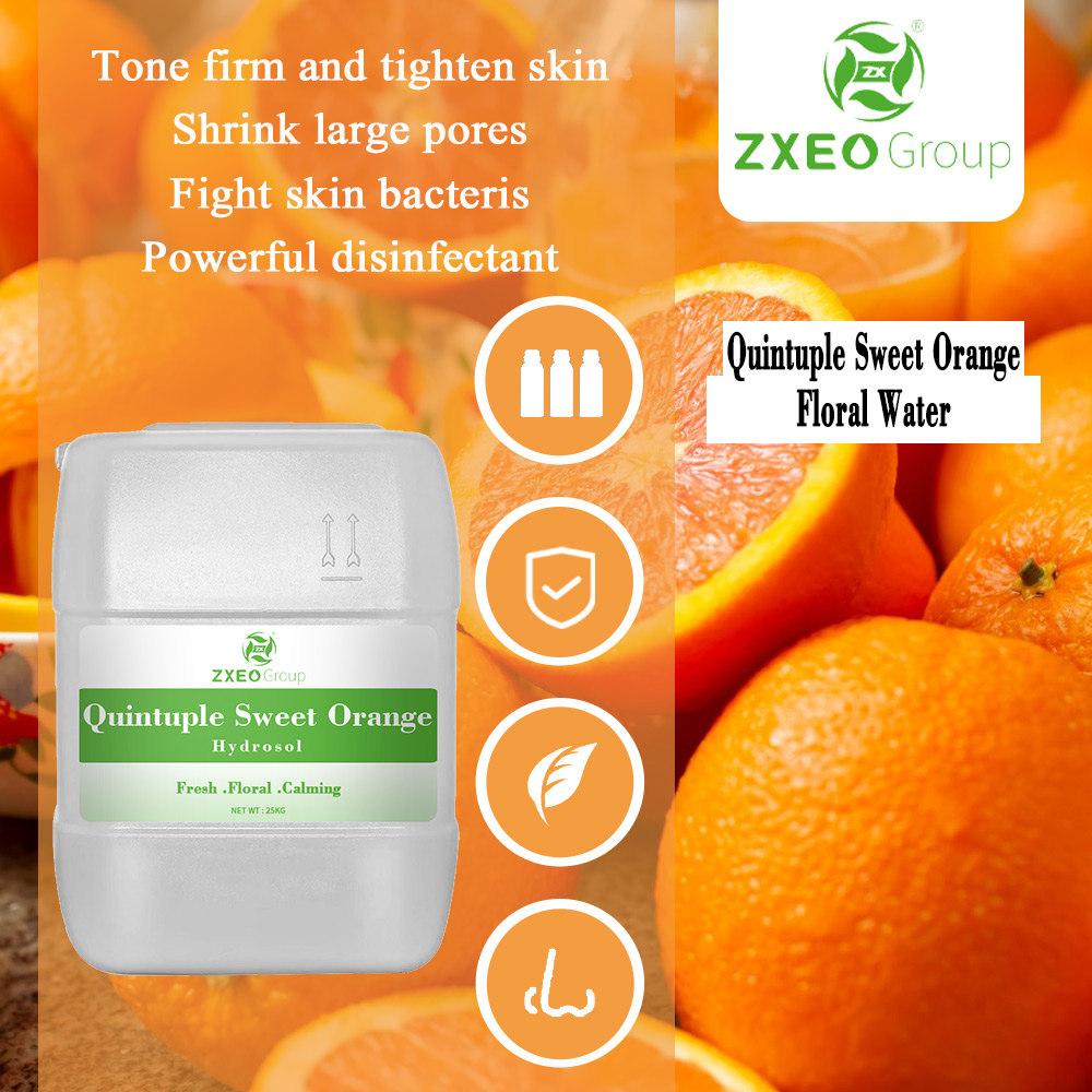 100% Pure and Organic  Quintuple Sweet Orange Hydrosol at Bulk Wholesale Prices