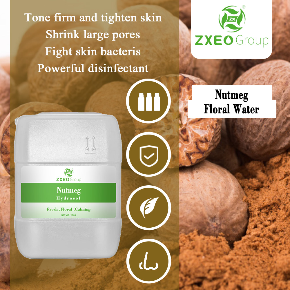 Organic Nutmeg Hydrosol 100% Pure and Natural at bulk wholesale prices