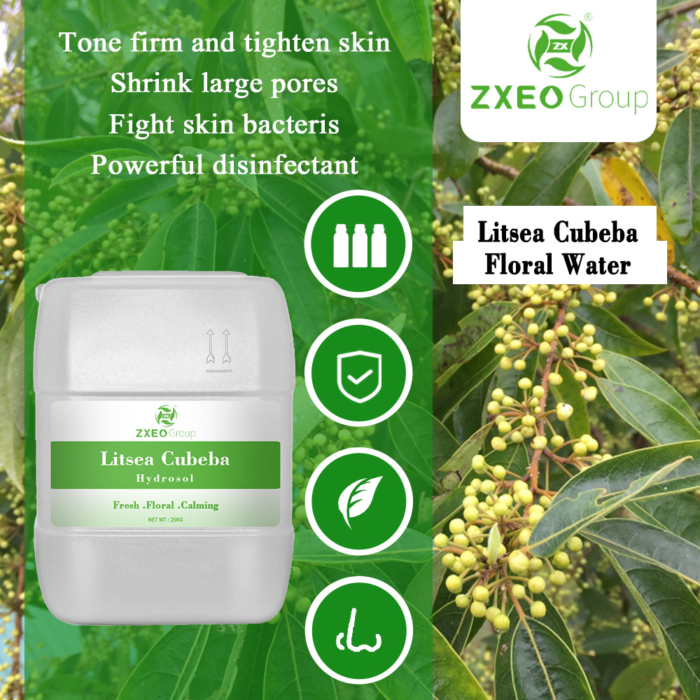 100% Pure and Organic Litsea Cubeba Hydrosol at Bulk Wholesale Prices
