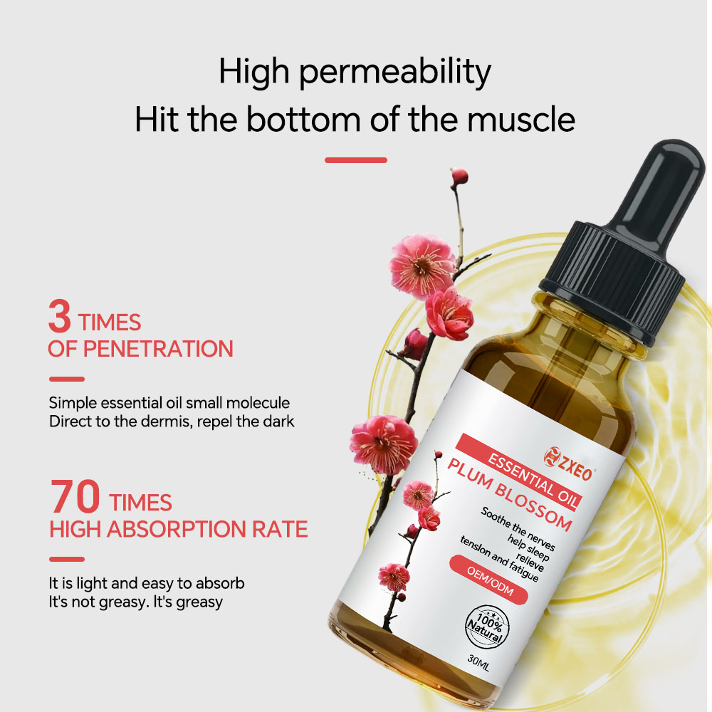 Plum Blossom Essential Oil Aromatherapy Plum Essential Oils for Diffuser Massage detail pictures