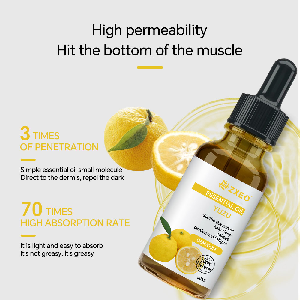 Pure Natural Japanese Yuzu Citrus Oils Yuzu Oil for Skin Hair Aromatherapy detail pictures