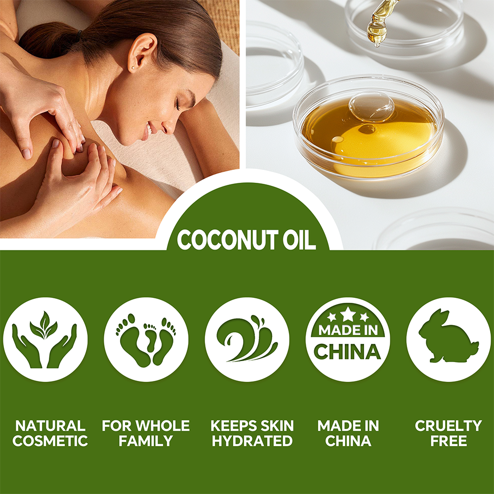 OEM 100% Natural Carrier Oil Coconut Oil for Skin Care and Hair Care detail pictures