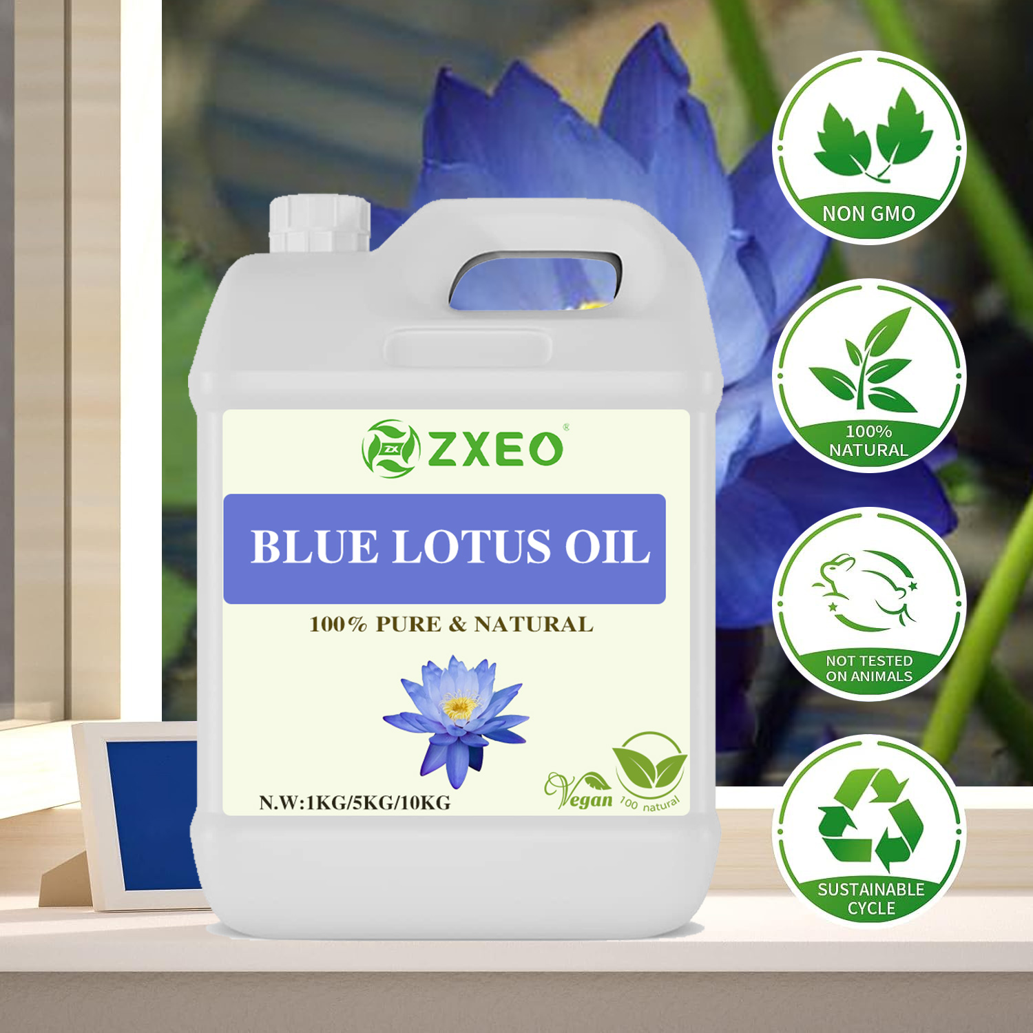 High Quality Best Selling 100% Pure Blue Lotus Flower Essential Oil at Best Prices detail pictures